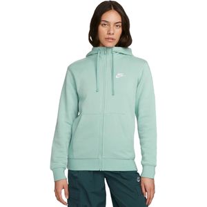 Nike sportswear club fleece full-zip hoodie in de kleur groen.