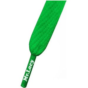 Mr. Lacy - Schoenveters - Plat - Groen - Kelly Green - Veterlengte 130 cm
