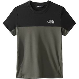 The north face never stop t-shirt in de kleur grijs.