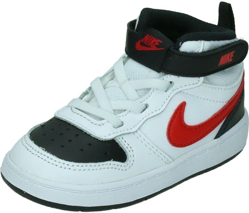 Nike court borough mid 2 in de kleur wit/zwart.