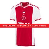 Ajax thuis wedstrijdshirt 23/24 in de kleur wit.