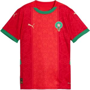 Marokko home replica jersey in de kleur rood.