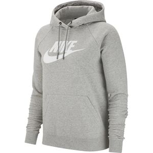 Nike sportswear essential fleece hoodie in de kleur grijs.