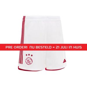 Ajax thuis short 23/24 in de kleur wit.