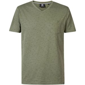 Petrol industries men t-shirt ss v-neck in de kleur groen.