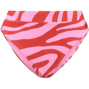 Beachlife high waist bikini bottom in de kleur roze.