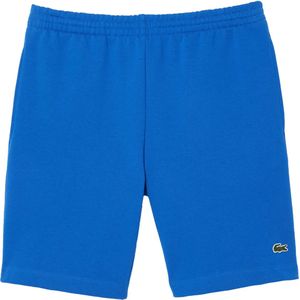 Lacoste korte joggingbroek fleece in de kleur blauw.