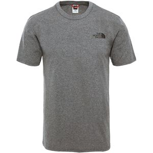 The north face simple dome t-shirt in de kleur grijs.