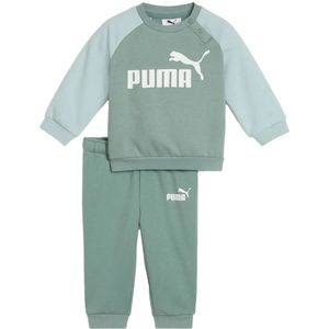 PUMA MINICATS ESS Raglan Crew Set - Trainingspak - Green Moon - Unisex