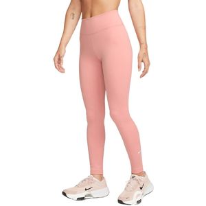 Nike one mid-rise legging in de kleur roze.
