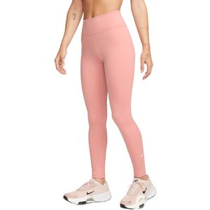 Nike one mid-rise legging in de kleur roze.