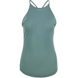 Nike yoga pointelle tanktop in de kleur groen.