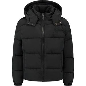 Malelions donn puffer winterjas in de kleur zwart.