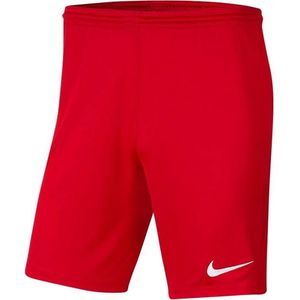 Nike dri-fit park 3 short in de kleur rood.