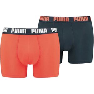 Puma basic boxer 2-pack in de kleur oranje.