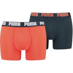 Puma basic boxer 2-pack in de kleur oranje.