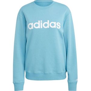 Adidas essentials linear french terry sweatshirt in de kleur blauw.