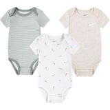 Basislaagset - Katoen/poly Rib - 3 Korte Mouwtjes - Zacht