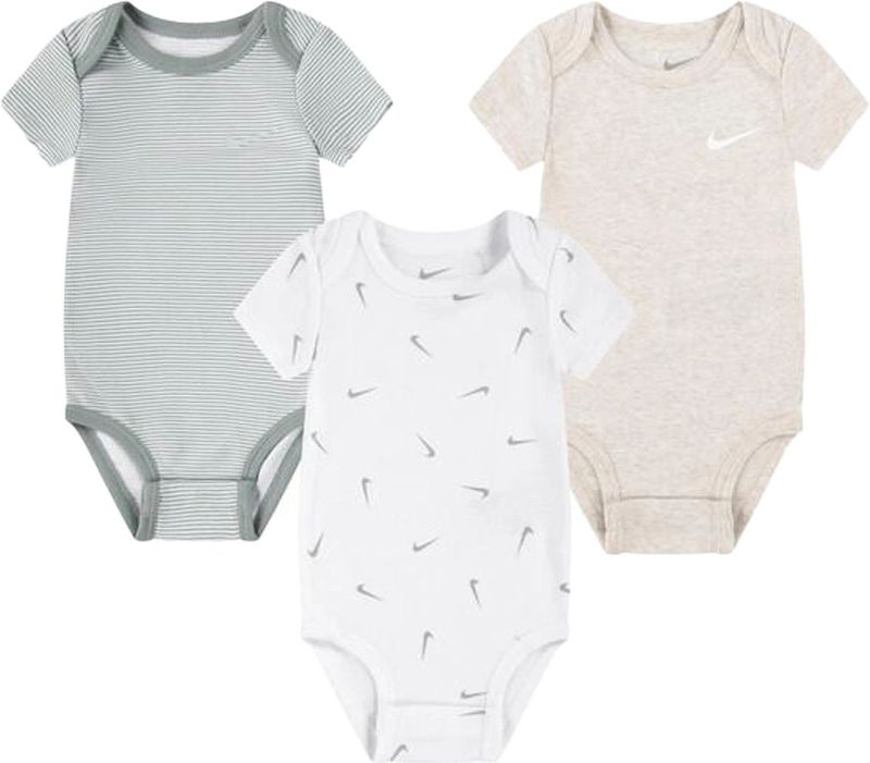 Basislaagset - Katoen/poly Rib - 3 Korte Mouwtjes - Zacht