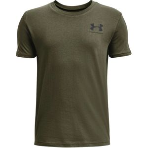 Under armour sportstyle left chest in de kleur marine.