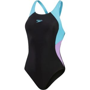 Speedo eco colourblock splice muscleback badpak in de kleur zwart.