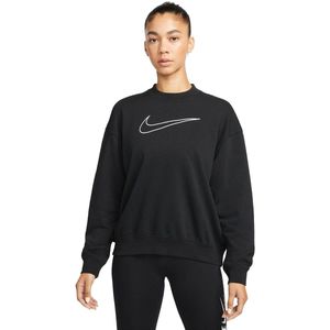 Nike dri-fit get fit crewneck sweater in de kleur zwart.