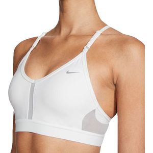 Nike indy light-support sport bh in de kleur wit.
