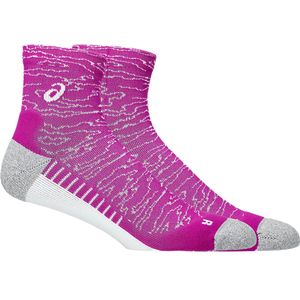 Asics - Performance Run Sock Quarter - Roze - Sportsokken