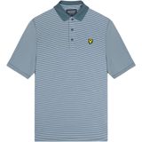 Lyle & scott golf microstripe polo in de kleur blauw.