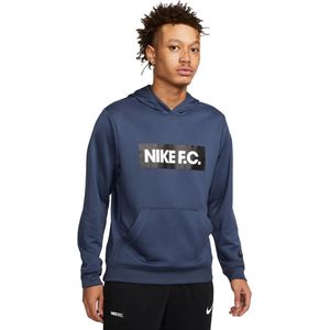 Nike dri-fit f.c. Libero hoodie in de kleur blauw.