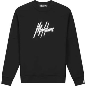 Malelions duo essentials sweater in de kleur zwart.