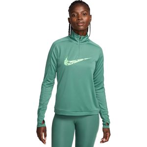 Nike swoosh dri-fit 1/4-zip top in de kleur groen.