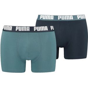 Puma basic boxer 2-pack in de kleur blauw.