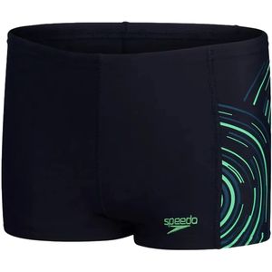 Speedo eco plastisol placement zwemboxer in de kleur marine.