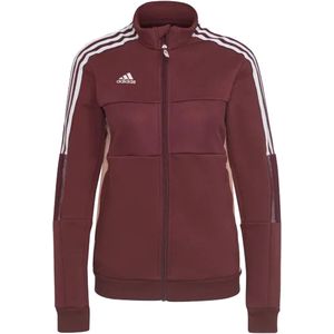 Adidas tiro winterized jack in de kleur rood.