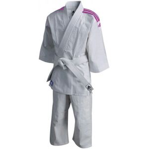 Adidas boxing judopak girls in de kleur wit/roze.