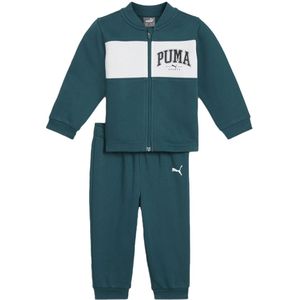 Puma minicats squad joggingspak in de kleur groen.