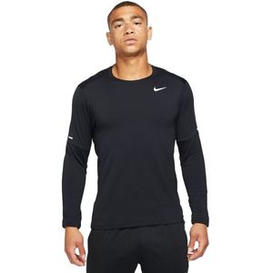 Nike dri-fit element crewneck top in de kleur zwart.