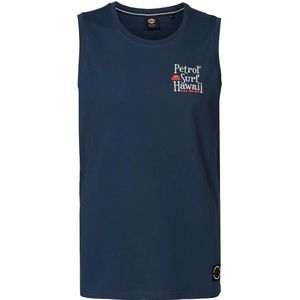 Petrol industries r-neck tanktop in de kleur blauw.