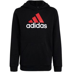 Adidas essentials two-colored big logo katoenen hoodie in de kleur zwart.