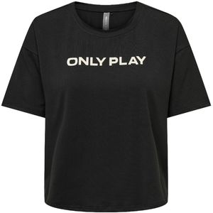 Only play font logo short ss train t-shirt in de kleur zwart.