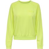 Only play frei logo o-neck sweater in de kleur lime.