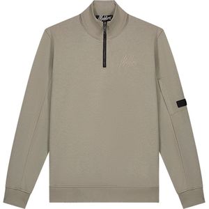 Malelions pocket quarter zip top in de kleur groen.