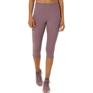 Asics road high waist capri tight in de kleur paars.