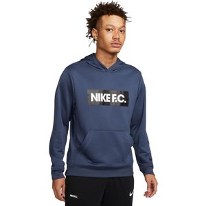 Nike dri-fit f.c. Libero hoodie in de kleur blauw.