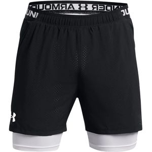 Under armour vanish woven 2-in-1 vent short in de kleur zwart.