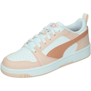 Puma puma rebound v6 lo jr in de kleur wit.