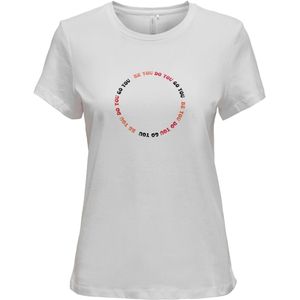 Only play daya ss regular t-shirt in de kleur wit.