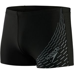 Speedo eco medley logo zwemboxer in de kleur zwart.