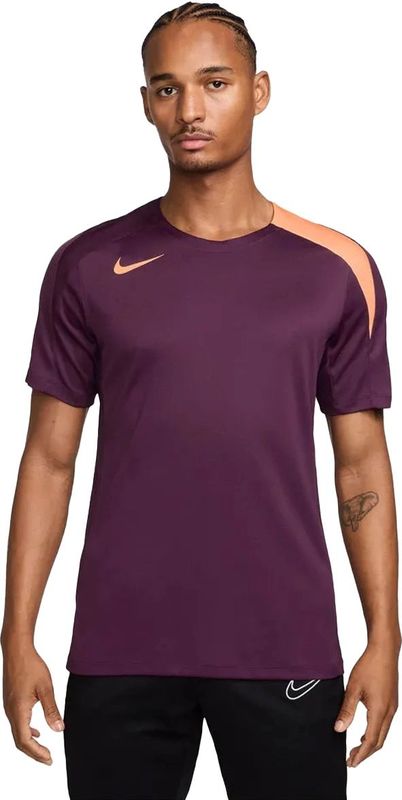 Nike m nk df strk top ss t90 (consu in de kleur rood.